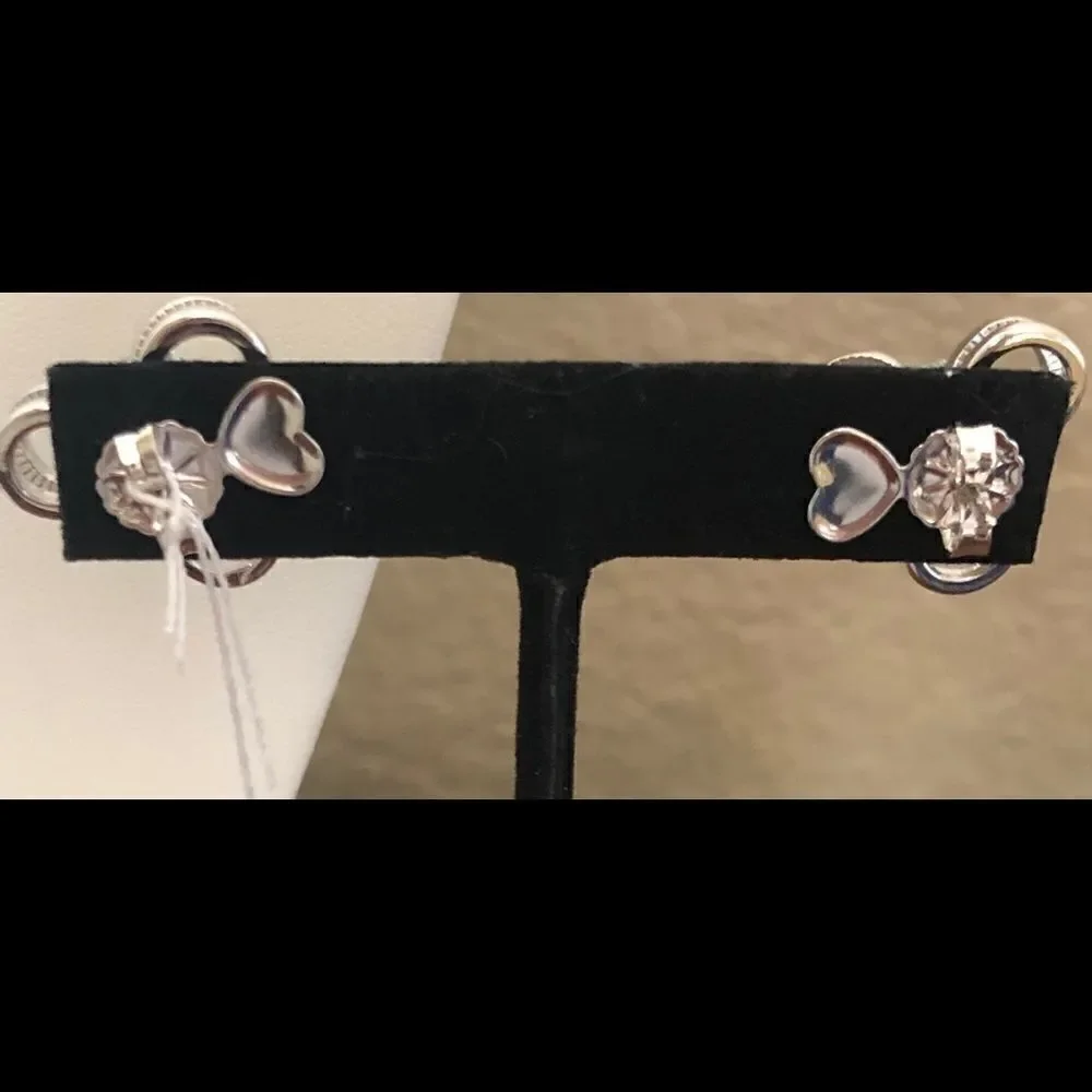 Swarovski authentic crystals White Rhodium Plated